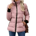thumbnail image 3 of ZHUGeLI Lightweight Down Coat for Women Winter Warm Hooded Puffer Jackets Plus Size Zip Up Long Sleeve Thermal Outerwear, 3 of 9