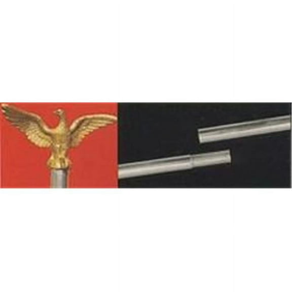 Carton of six 6 ft. X .75 in. Two Piece Aluminum Flagpole with Eagle and Cord
