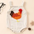 thumbnail image 5 of Odeerbi Baby Boys Girls Summer Sleeveles Romper Jumpsuit Cotton Baby Clothes Baby Streamlined Cotton Rooster Towel Embroidered Sling Bodysuit Short Climbing Bodysuit Beige, 5 of 9