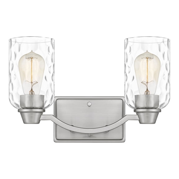 Acacia 2-Light Brushed Nickel Vanity Light