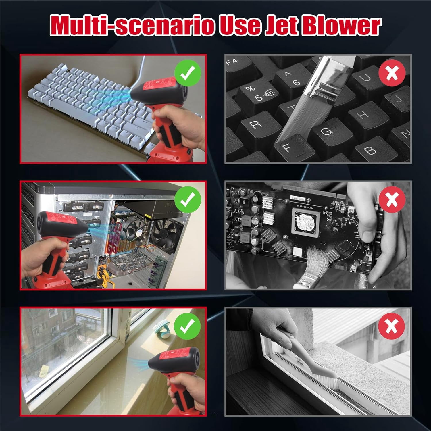 Mini Blower Compatible with Milwaukee M18 18V Battery，Jet Fan 130000 RPM Wind Speed 4-Speed Control， Compressed Air Duster, Cordless Handheld Air Blower for Computer Keyboard,Outdoors,Car,Home