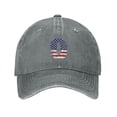 thumbnail image 1 of ZICANCN Adjustable Baseball Cap Women, Letter O America Usa Flag Hats for Men Adult Washed Cotton Denim Baseball Caps Fashion, Gray, 1 of 8