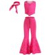 thumbnail image 4 of Disfraz de Cosplay de Barbi para niñas, conjunto de ropa Punk de calle Rosa, vestido Vintage a cuadros sin mangas con lazo para fiesta de Halloween, 4 of 5