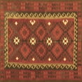 thumbnail image 1 of Ahgly Company Indoor Square Oriental Brown Traditional Area Rugs, 4' Square, 1 of 4