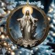 thumbnail image 3 of Effect 2024 Christmas Stereoscopic Vision Birth Blessing Pendant Birth Acrylic Car Hanging Ornaments, 3 of 7