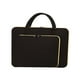 thumbnail image 2 of Bolsa de laptop de fieltro negro, gran capacidad, organizador interno de hombro para laptop de negocios, 2 of 6