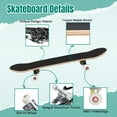 thumbnail image 4 of 31'' Complete Skateboard 7 Layer Canadian Maple Double Kick Deck Skateboards Cleanly drawn silhouette Skate Board for Beginner Adult Gifts, 4 of 5