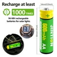 thumbnail image 6 of JINTION Rechargeable Aa Batteries, Double a Ni-MH 600mAh 1.2V Solar Battery, 6 of 6