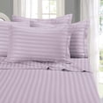 thumbnail image 1 of 1800 Thread Count Egyptian Quality Luxurious Wrinkle Resistant 6 Piece DAMASK STRIPE Bed Sheet Set, California King Lavender/Lilac, 1 of 3