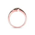 thumbnail image 4 of 10kt Rose Gold Womens Round Brown Diamond Heart Ring 1/3 Cttw, 4 of 4