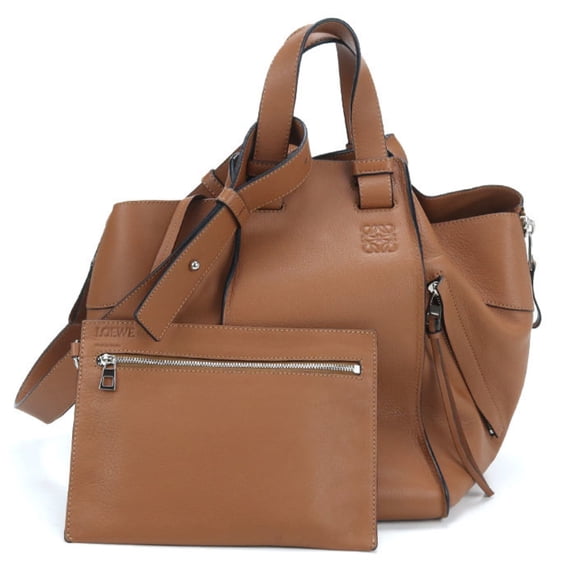Pre-Owned LOEWE Loewe handbag, medium size, 2-way, Hammock, women's, brown.