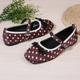 thumbnail image 4 of Miqool Womens Dot Print Loafers Flat Shoes Round Toe Bowknot Shallow Mouth Slip On Indoor Outdoor Comfortable Shoes, 4 of 9