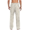thumbnail image 2 of Men's Sleep Pants Lightweight Pjs Sleepwear Comfortable Lounge Pants Bottom Pants with Pocket White Dandelion, 2 of 7