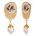 thumbnail image 1 of Womens Earrings Fashion Oil-dripping Colored Shell Fake Pearl Stud Earrings, 1 of 9