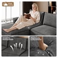 thumbnail image 4 of Neche 114" Cloud Sofa for Living Room, L-Shaped Deep Seat Modular Boneless Couch, No Assembly Required,Gray, 4 of 7