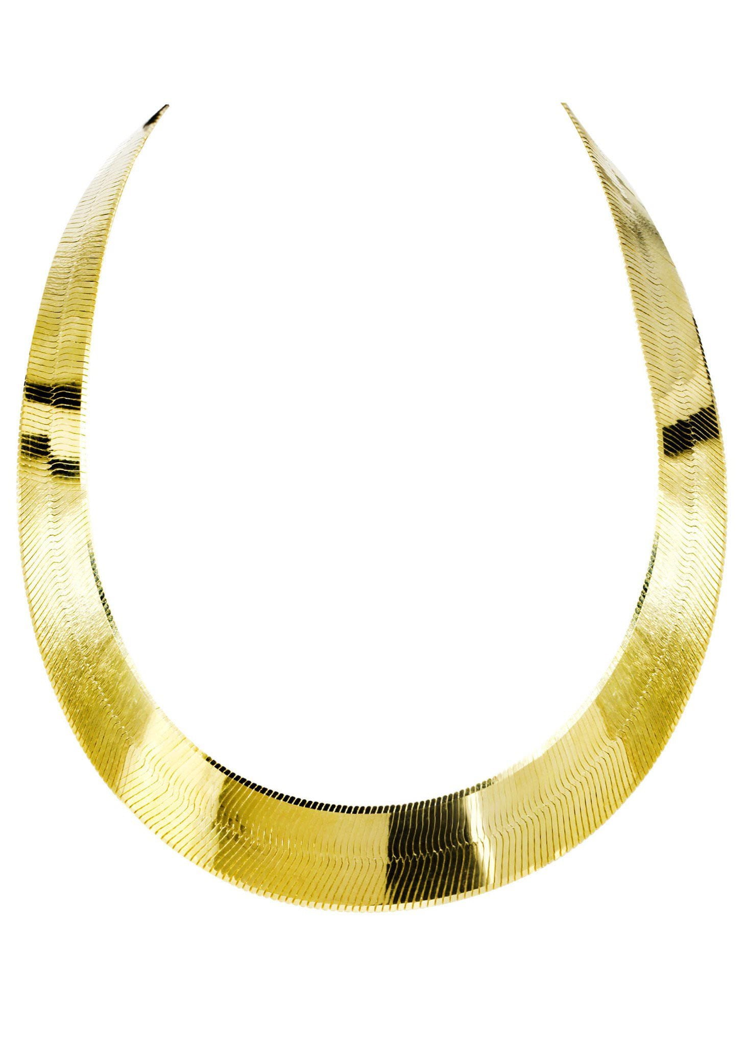 10K Yellow Gold Mens Herringbone Chain 12 mm 20 inches Walmart