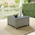 thumbnail image 4 of Afuera Living 32" Square Glass Top Wicker Patio Coffee Table in Gray, 4 of 8