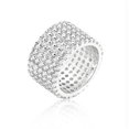 thumbnail image 1 of Silvertoned Wide Pave CZ Ring, <b>Size :</b> 05, 1 of 1