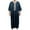 25#Navy, variant on JXMVOJ Men's Muslim Robe Arab Middle Robe Long Style Long Sleeve Embroidered Standing Neck Pocket Long Shirt Fashion Casual Robe Coat