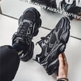 thumbnail image 3 of [Vintage-Inspired Chunky Sneakers] Vintage-Inspired Men's Chunky Sneakers - Lace-Up Casual for All Seasons Breathable Mesh,, 3 of 9