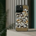 thumbnail image 3 of DistinctInk Hybrid (Acrylic / TPU) Clear Slim Fit Case for Apple iPhone 14 PLUS (6.7" Screen) - "Feline Playtime: A Whimsical Cat Tapestry", 3 of 8