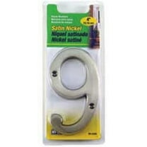 Elegant Number 9 Satin Nickel House Number - 4-Inch High Visibility Modern Font