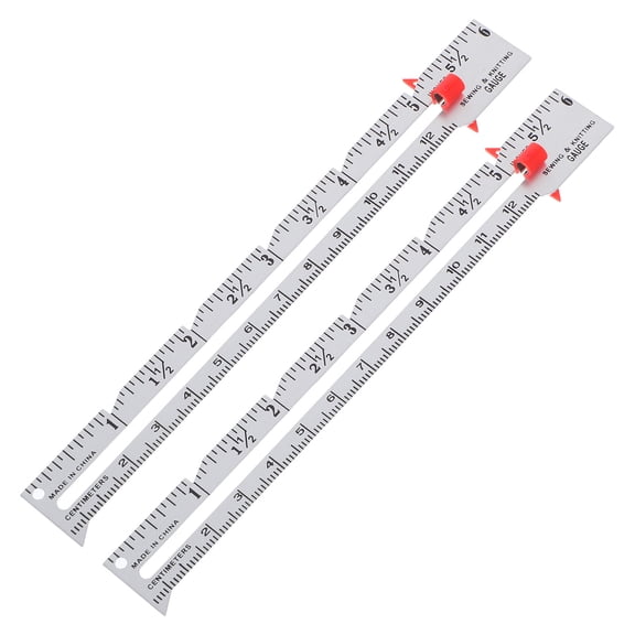 WESIEVYA 2Pcs Multifunctional Sewing Gauge Tool with Precise Alignment for Quilting and Tailoring