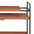 thumbnail image 3 of Metal Frame Serving Cart with Adjustable Compartments Oak Brown and Black - Saltoro Sherpi, 3 of 5