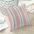 thumbnail image 4 of Hot Pink Teal Summer Outdoor Pillow Covers 16 x 16 Inch,Boho Polka Dots Striped Decor Throw Pillows for Couch Bed,Geometric Modern Farmhouse Decorative Pillowcase Linen Cushion Cover Set of 2, 4 of 6