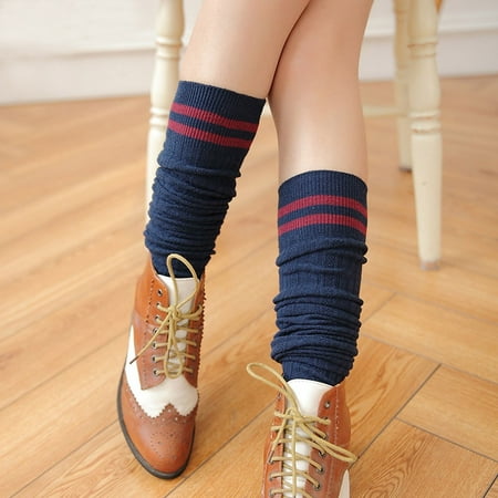 

5 pair Thigh Knee Wind Stockings Socks Over College Womens The High Girls Socks Color Random