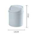 thumbnail image 5 of Modern Desktop Plastic Mini Trash Can with Swing Lid, Tiny Wastebasket for Bathroom Vanity, Tabletop or Coffee Table - Dispose of Cotton Rounds, Makeup Sponges, Tissues, 5 of 7