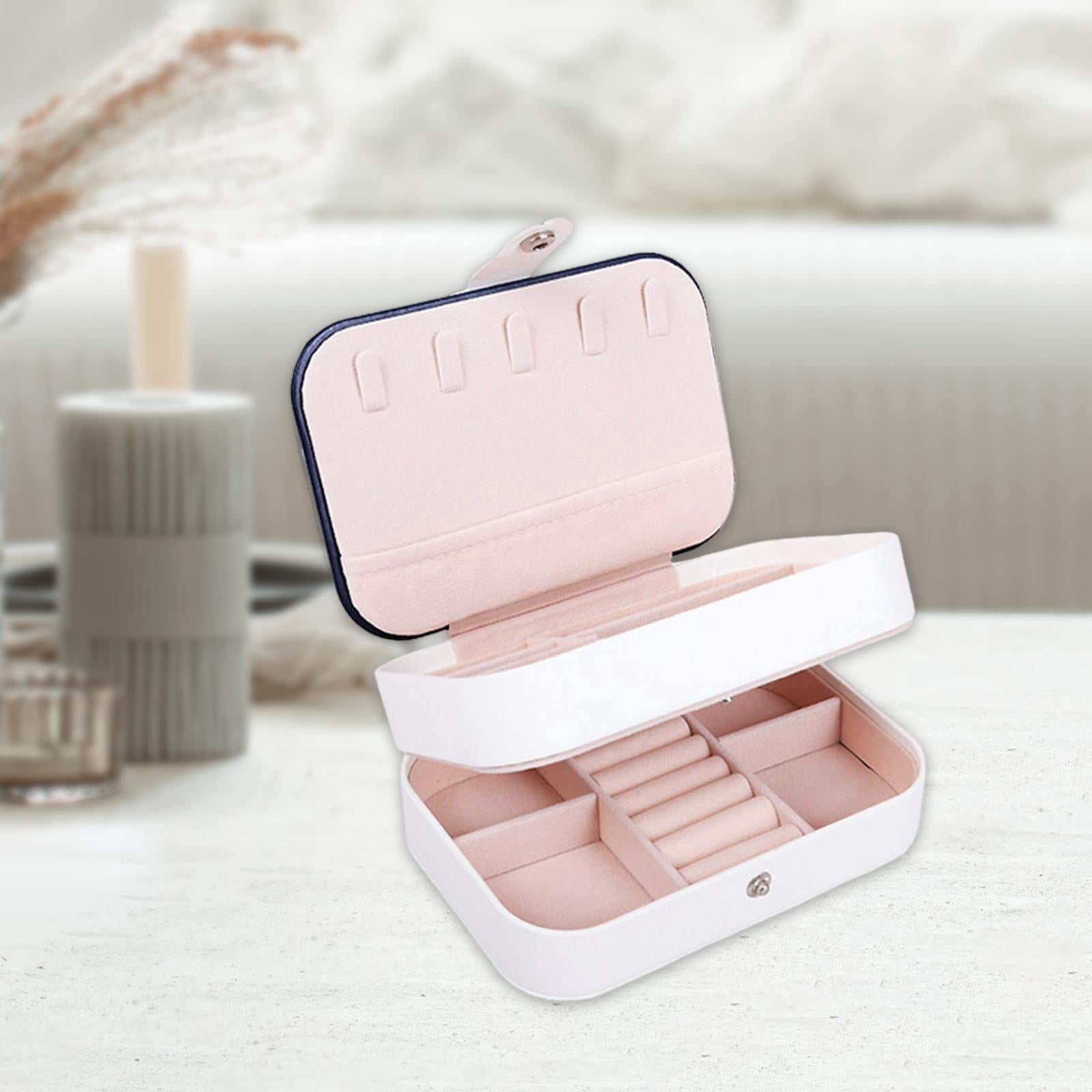 FVDPWYE Jewelry Box Large Capacity Storage Box for Jewelry Storage Necklace Girls Women White