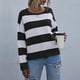 thumbnail image 4 of Pullover, Free Matching Polyester Cotton Women Knitwear Crew Neck  For Office ANGGREK Negro L, 4 of 6