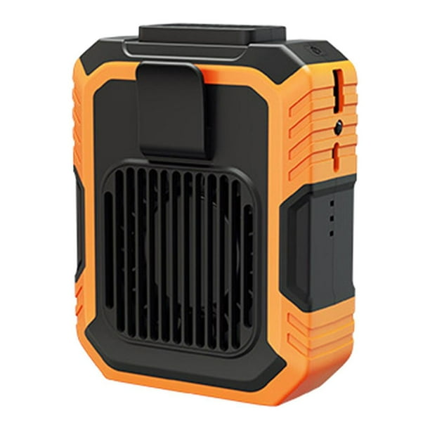 Ventilador De Cintura Portátil Ventilador Colgante De Cintura Manos Libres Para Jardinería Viajes Al Aire Libre Naranja
