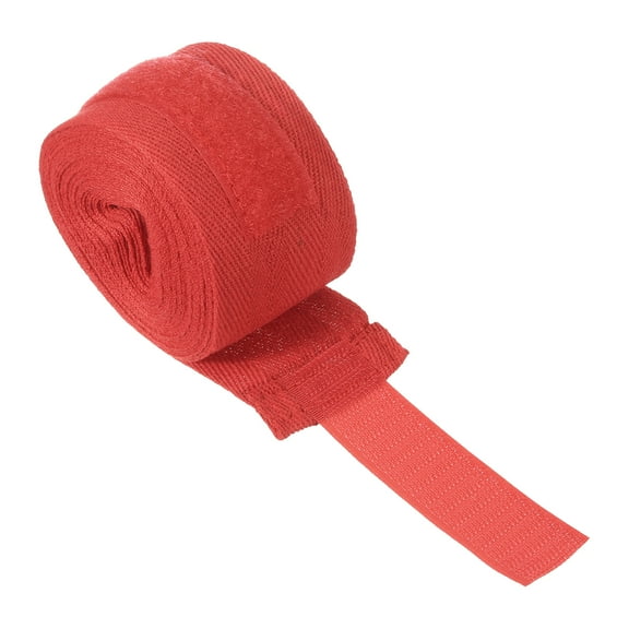 Uxcell Boxing Hand Wraps, 197 Inch Elastic Boxing Wraps Cotton Fist Mitts Wrist Straps Protection, Red