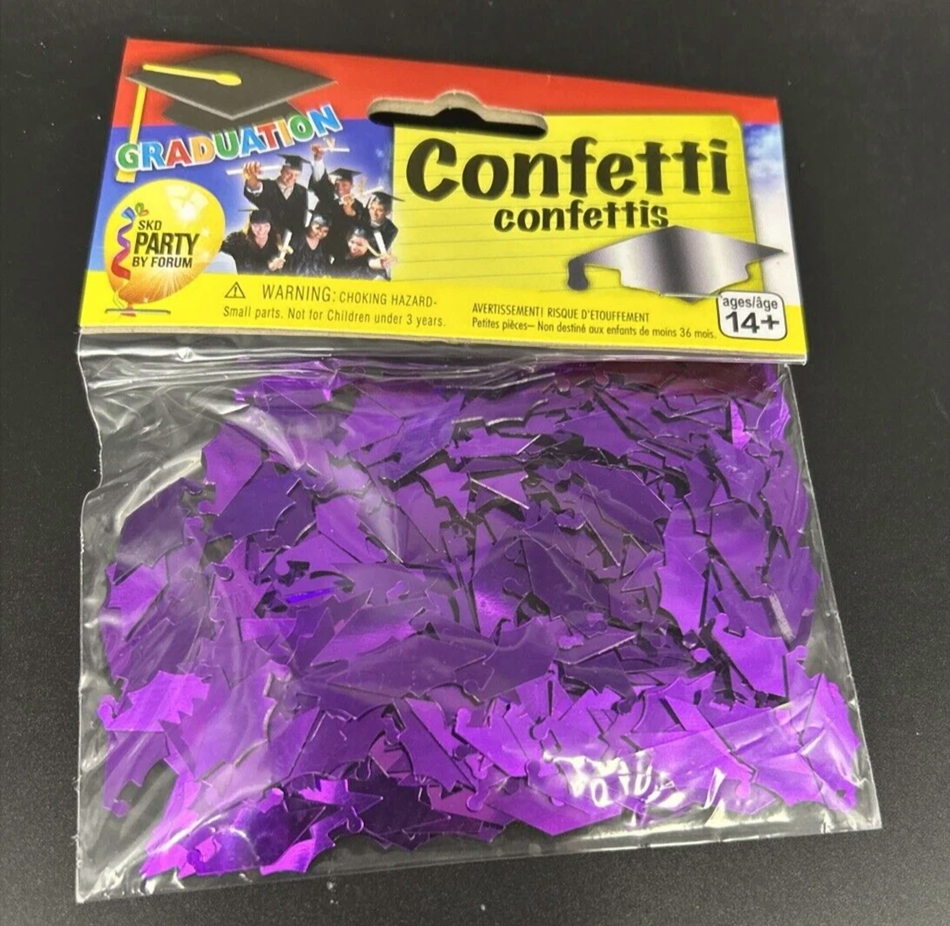 CRESTIN- Purple Graduation Caps Confetti Sku Party By Forum