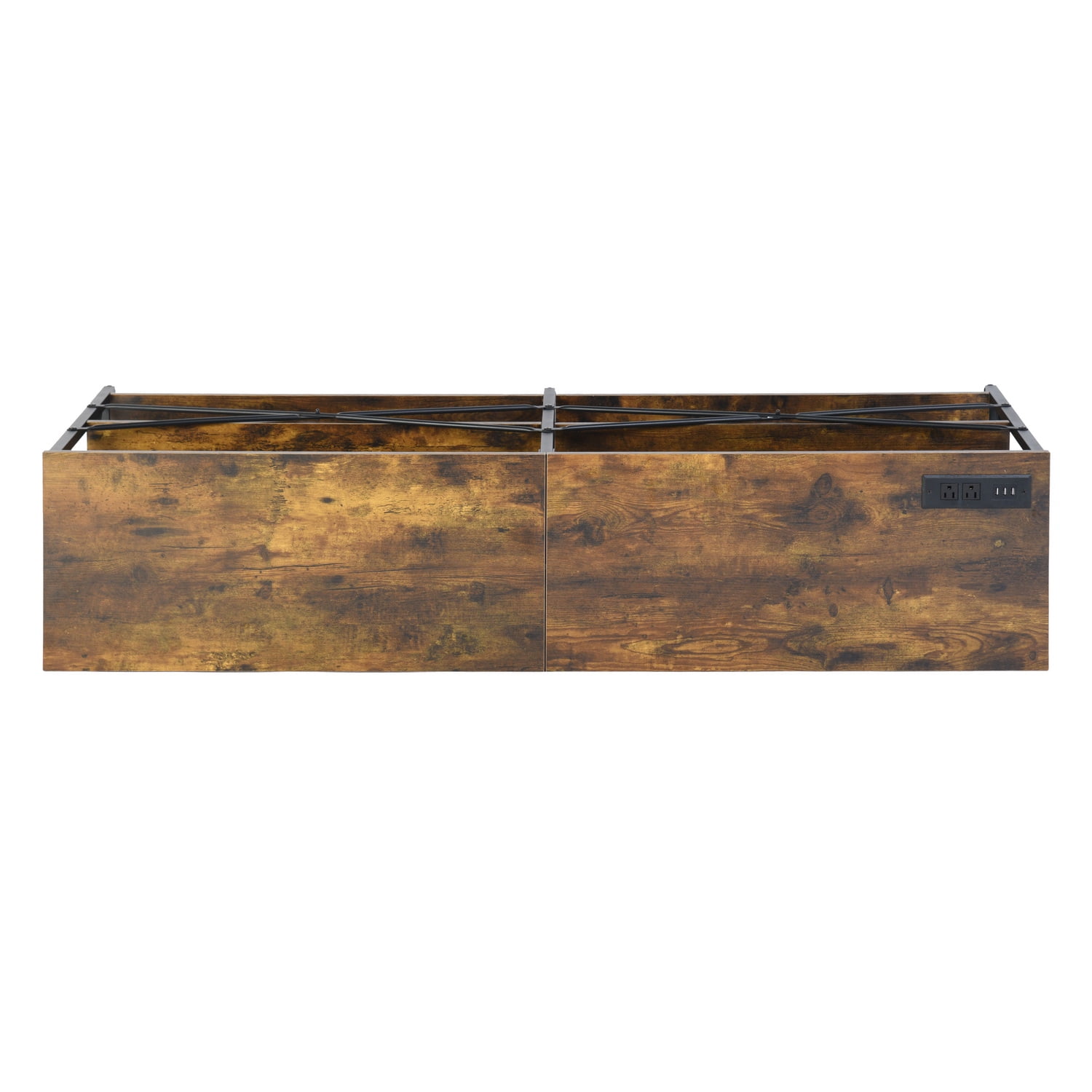 TV Stand for TVs up to 70 Inch, Industrial Entertainment Center with RGB LED Light, 3-Tier Storage Media Console, 150lbs Capacity for Living Room Bedroom