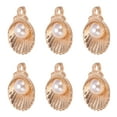 thumbnail image 4 of 30 Pcs Charm Kitten Laugh Sea Shell Hardcore Foot Chain Pendant Shoe Bag Accessories DIY JewelryGolden Seashell, 4 of 8