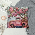 thumbnail image 2 of ARISTURING  Pink Truck Valentines Pillow Covers, Long Throw Pillow Case, Love Heart Tree Floral Pink Ombre Holiday Pillow Protector Decorative Cushion Cover for Living Room/Bedroom, 2 of 5