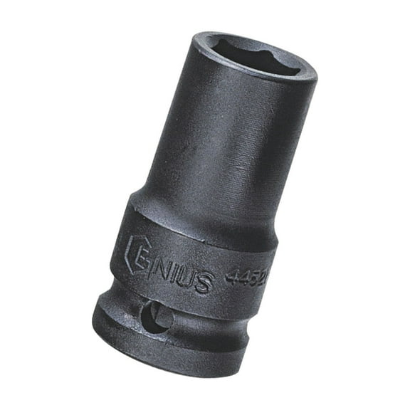 Genius Tools 1/2" Dr. 13mm Semi-Deep Thin Wall Impact Socket (CR-Mo) - 445213