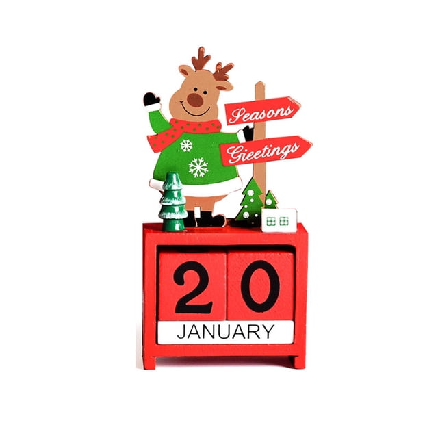 Calendario de Navidad Decoración Calendario de Adviento Manualidades de Madera Xihbxyly