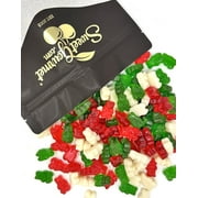 SweetGourmet Christmas Gummy Bears | Red, Green, White Holiday Candy Bulk | 2 Pounds