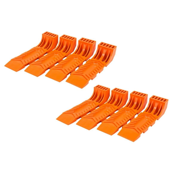 (8 Pack) Interlocking Tire Skates for Tow Truck Wrecker Rollback Carrier Safety Orange