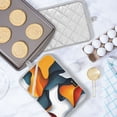 thumbnail image 5 of Yayeee Pot Holders Kitchen Heat Resistant with Pocket 7"x9.8" Cotton Oven Cooking Hot Pads, Abstract Wavy, 5 of 7