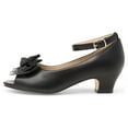 thumbnail image 2 of DREAM PAIRS Girls Dress Shoes Princess Wedding Party Flower Open-Toe Low Heel Shoes, 2 of 5