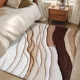 thumbnail image 4 of 3'x5' Area Rugs, Brown Beige Ombre Indoor Outdoor Area Rug for Living Room Bedroom, Modern Moire Abstract Washable Bathroom Rugs Kitchen Floor Carpet Mats Home Decor Aesthetic, 4 of 8