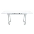 thumbnail image 7 of Tony 72 Inch Rectangular Wood Dining Table, Leaf Extension, Metal, White, 7 of 7