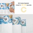 thumbnail image 5 of Happy Summer No Hook Shower Curtain with Snap in Liner Blue Starfish Shell Seashell Oceans Life Plaid Waterproof Bathroom Shower Curtain with See Through Top Window for Bathtub 72" x 72", 5 of 9