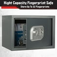 thumbnail image 4 of Stalwart Electronic Safe and Fingerprint Lock Box for Valuables (Dark Gray), 4 of 7