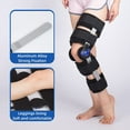 thumbnail image 4 of Hinged Knee Brace ROM Post Op Knee Immobilizer Adjustable Knee Immobilizer Support with Side Leg Stabilizers for Men and Women for Meniscus Tear, Arthritis, ACL, PCL, Osteoarthritis, Orthopedic Rehab, 4 of 7